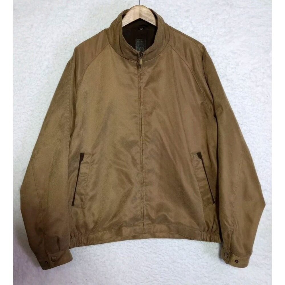 RC Robert Comstock Expedition Jacket Size XL Tan Brown Full Zip
